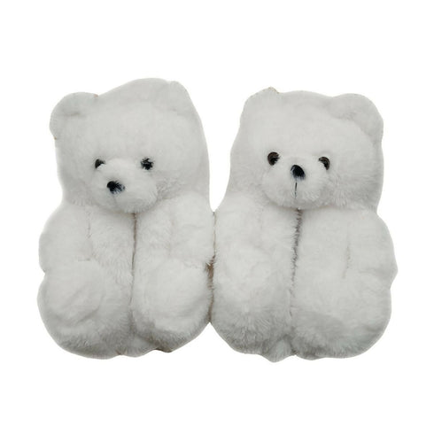 Winter Warm Indoor Fur Teddy Bear Soft Plush Shoes